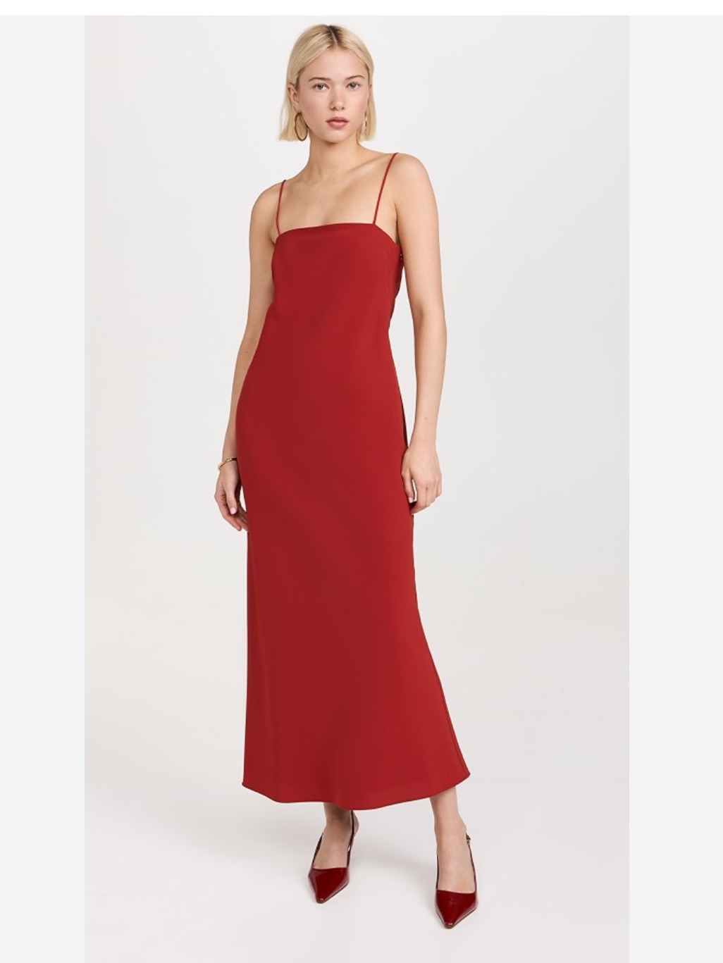 Veronica Beard Crimson Slip Maxi Dress